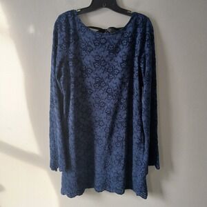 Kimchi Blue Size XL Frankie Lace Long Sleeve Mini Dress Bow Bell Sleeve NWT $79!